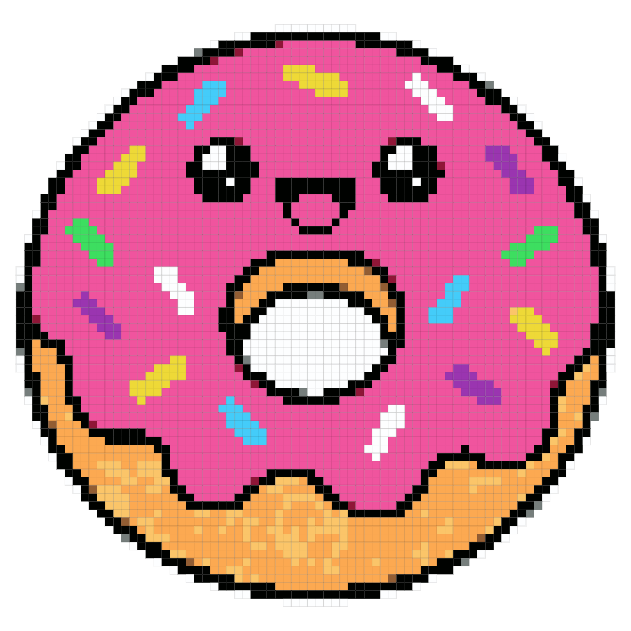 Donut fuse bead pattern preview