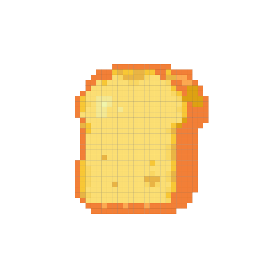Butter bread fuse bead pattern preview