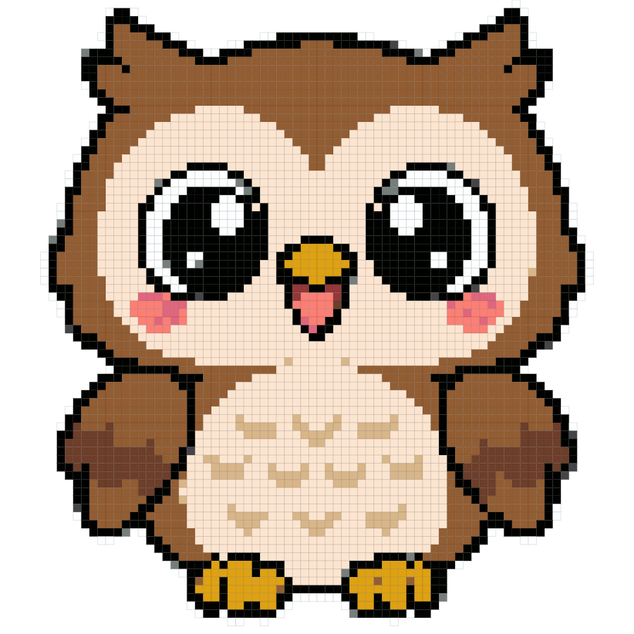 owl fuse bead pattern preview