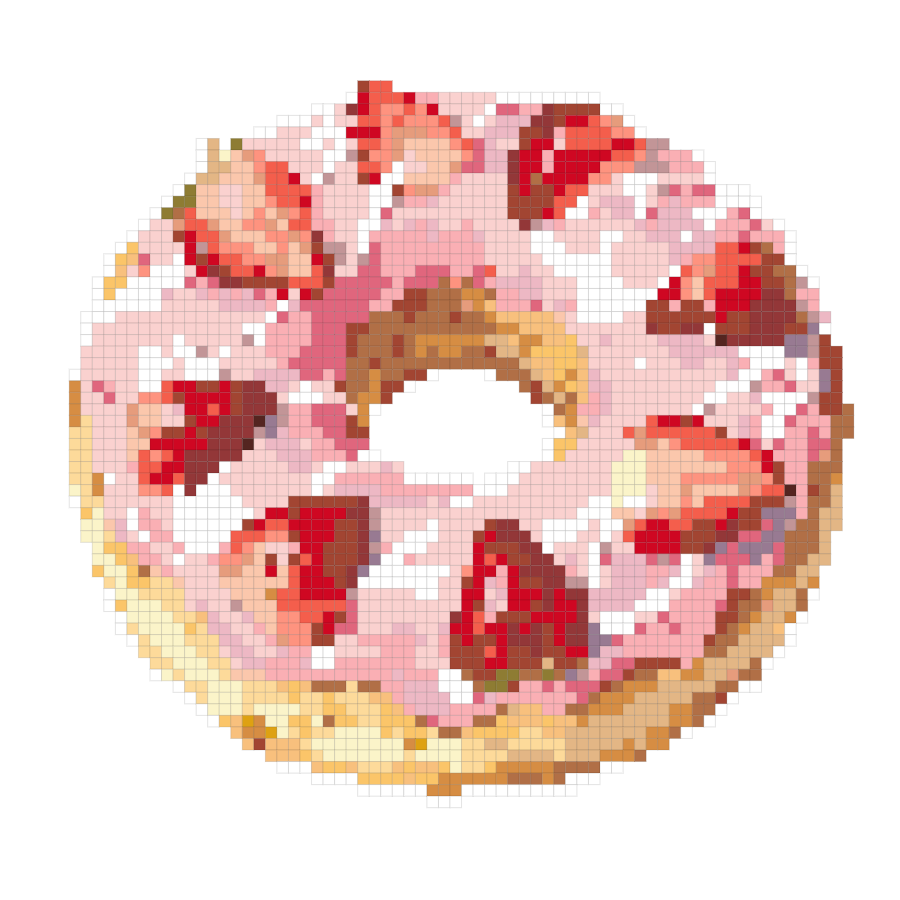 Delicious donut fuse bead pattern preview
