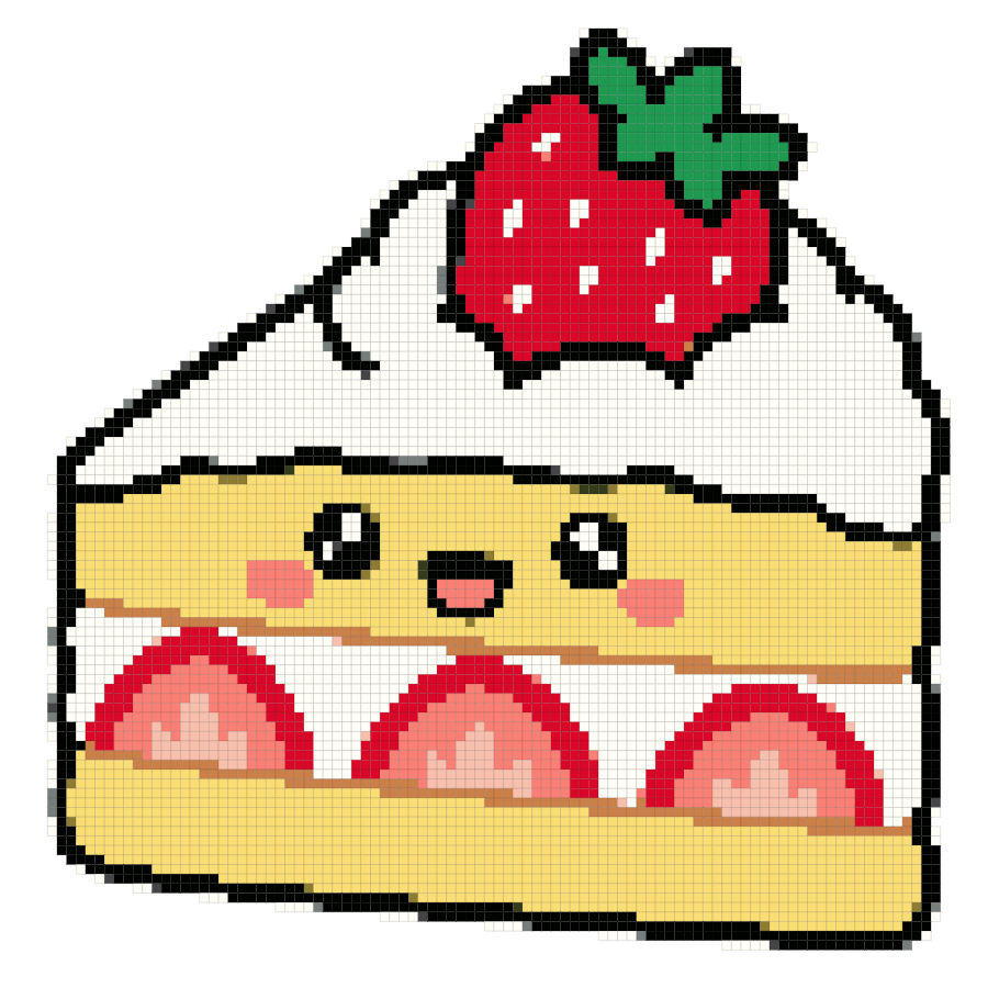 cake fuse bead pattern preview