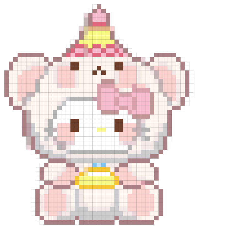 Cute cat fuse bead pattern preview