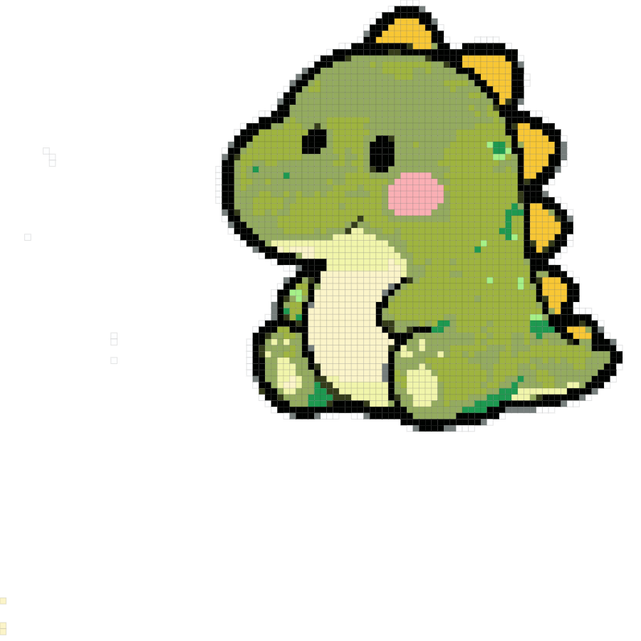 Dinosaur fuse bead pattern preview