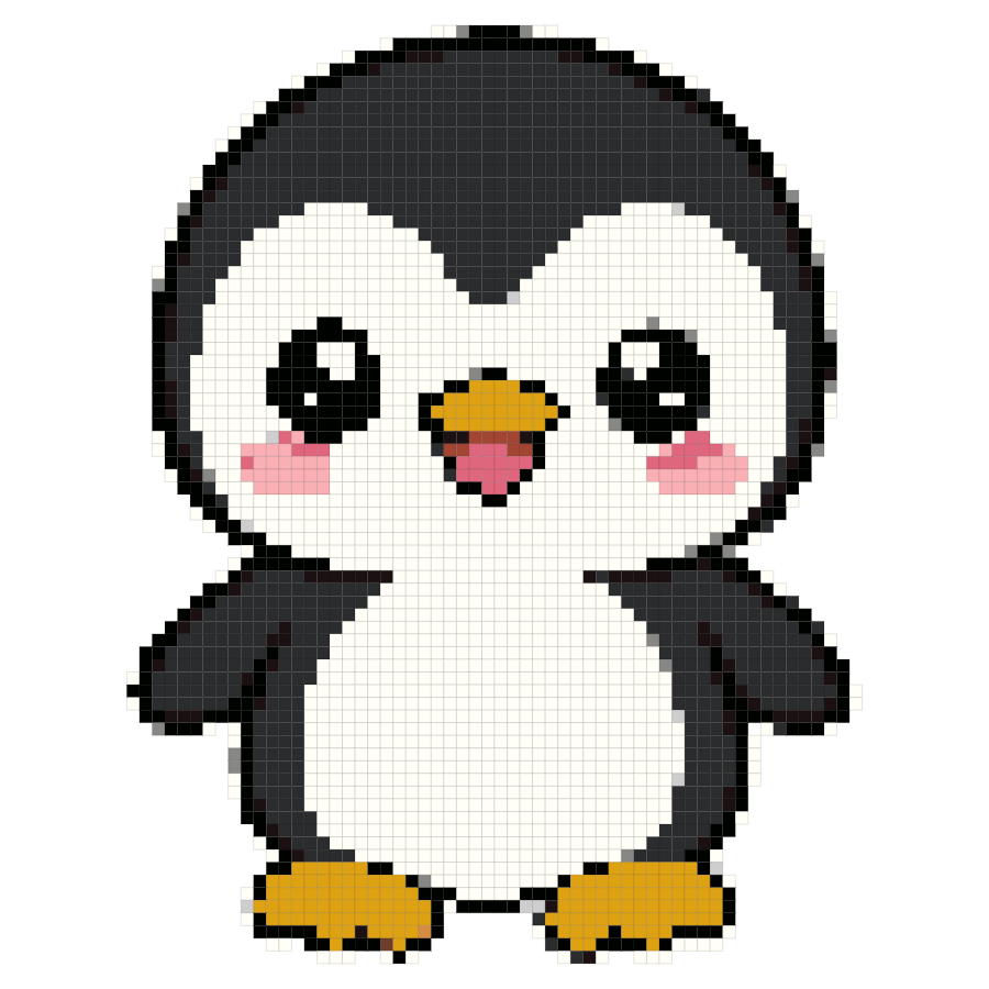 penguin fuse bead pattern preview