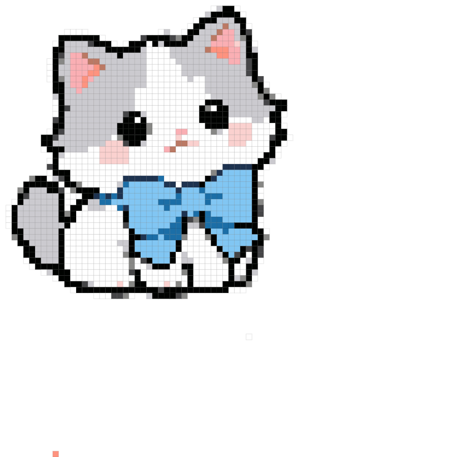 cat fuse bead pattern preview