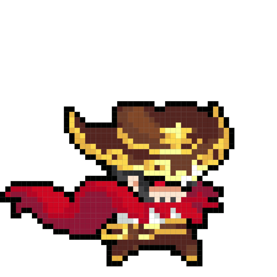 Western cowboy fuse bead pattern preview