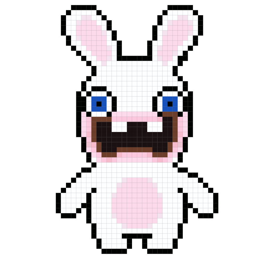 Rabbit fuse bead pattern preview