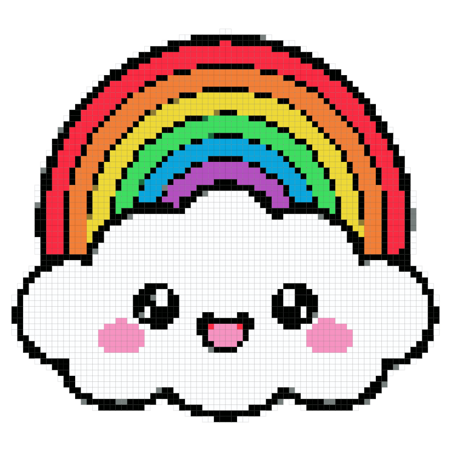 rainbow fuse bead pattern preview