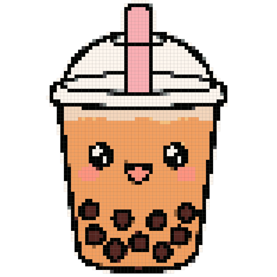 milk tea fuse bead pattern preview