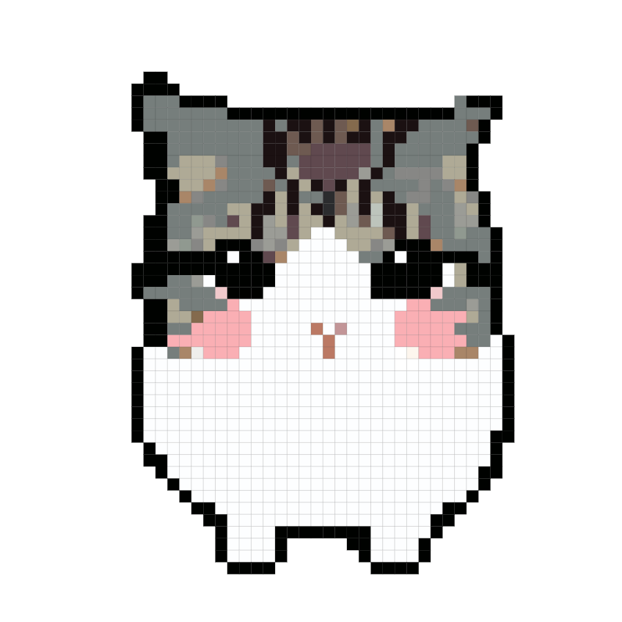 Cute cat fuse bead pattern preview