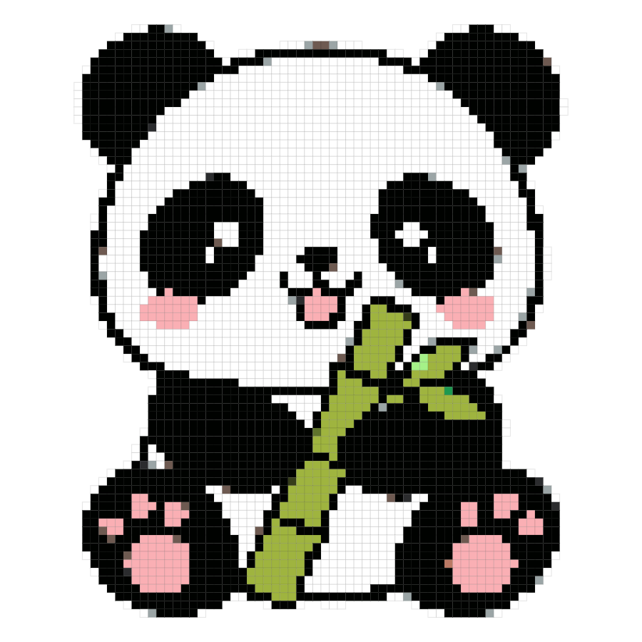 Panda fuse bead pattern preview