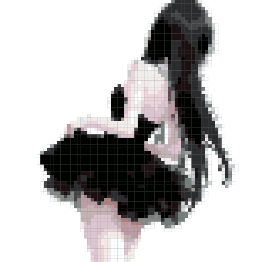 Beautiful woman fuse bead pattern preview