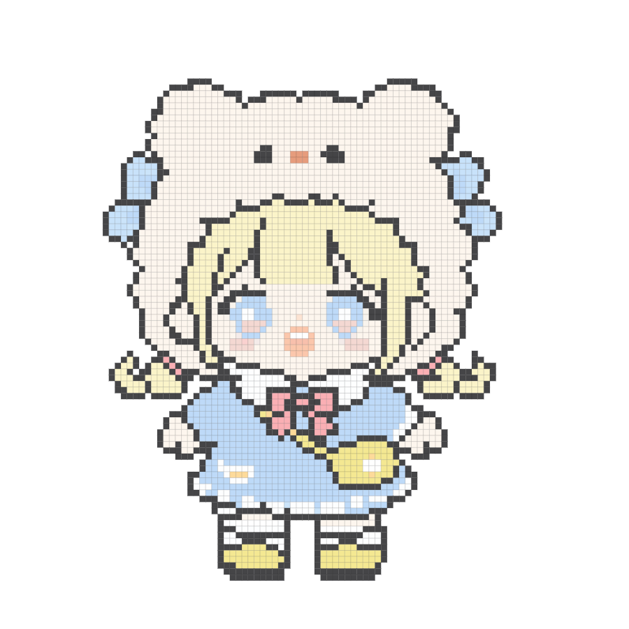 Little Bear fuse bead pattern preview