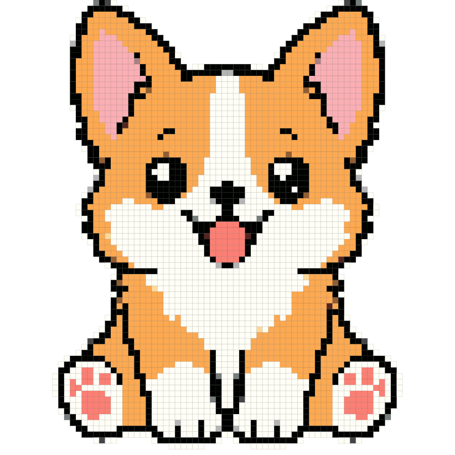 Corgi fuse bead pattern preview