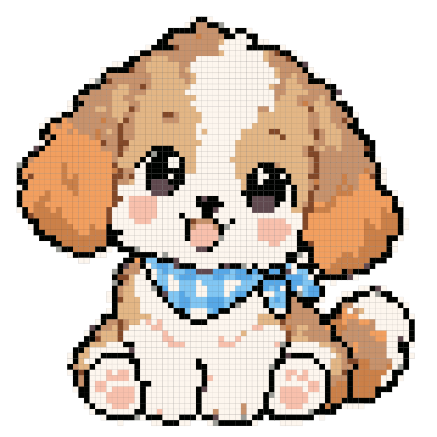 dog fuse bead pattern preview