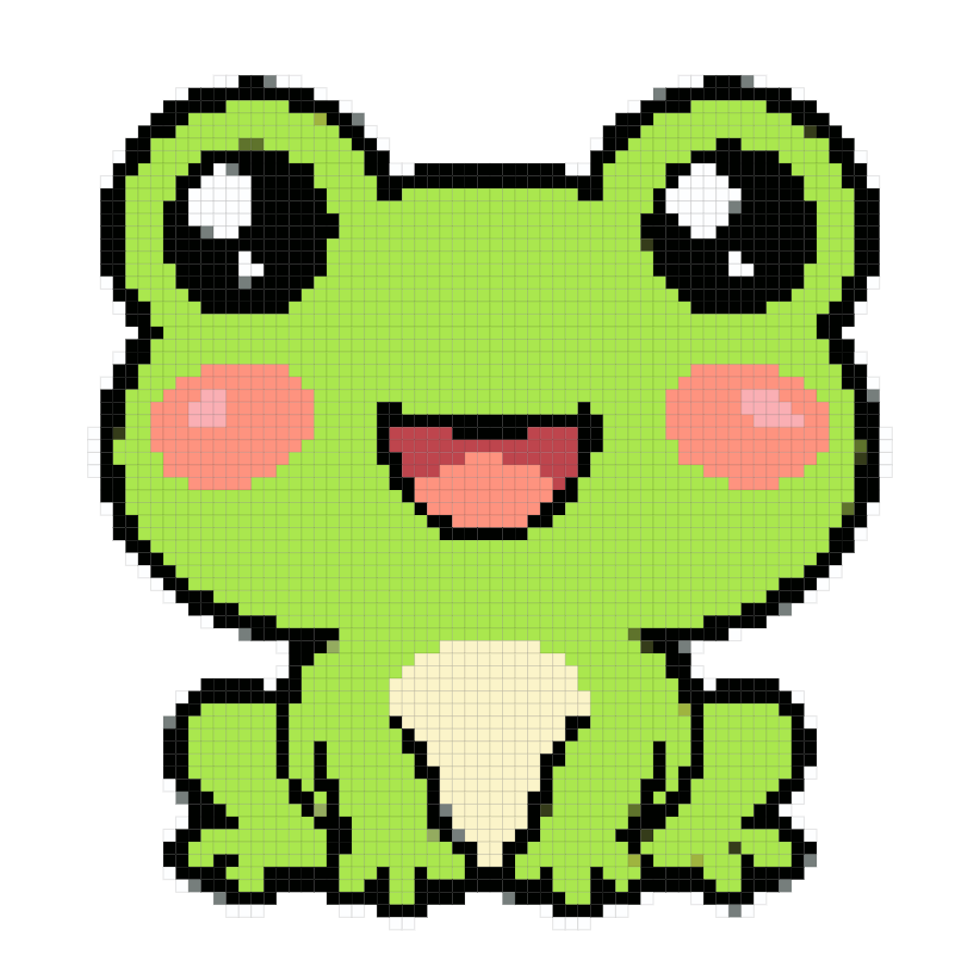 frog fuse bead pattern preview