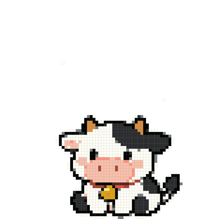 dairy cow fuse bead pattern preview
