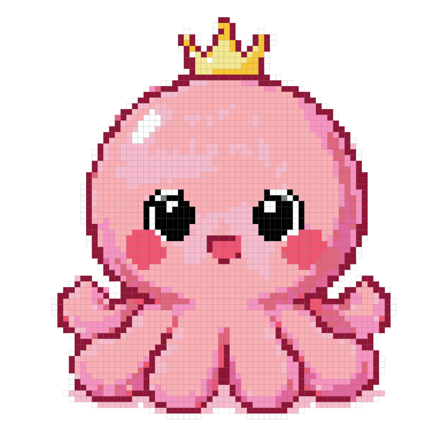 Baby Octopus fuse bead pattern preview