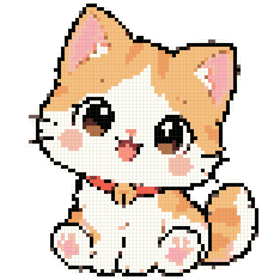 cat fuse bead pattern preview