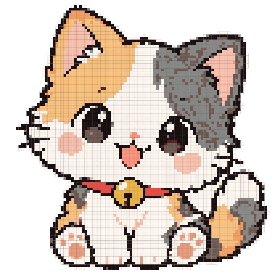 cat fuse bead pattern preview