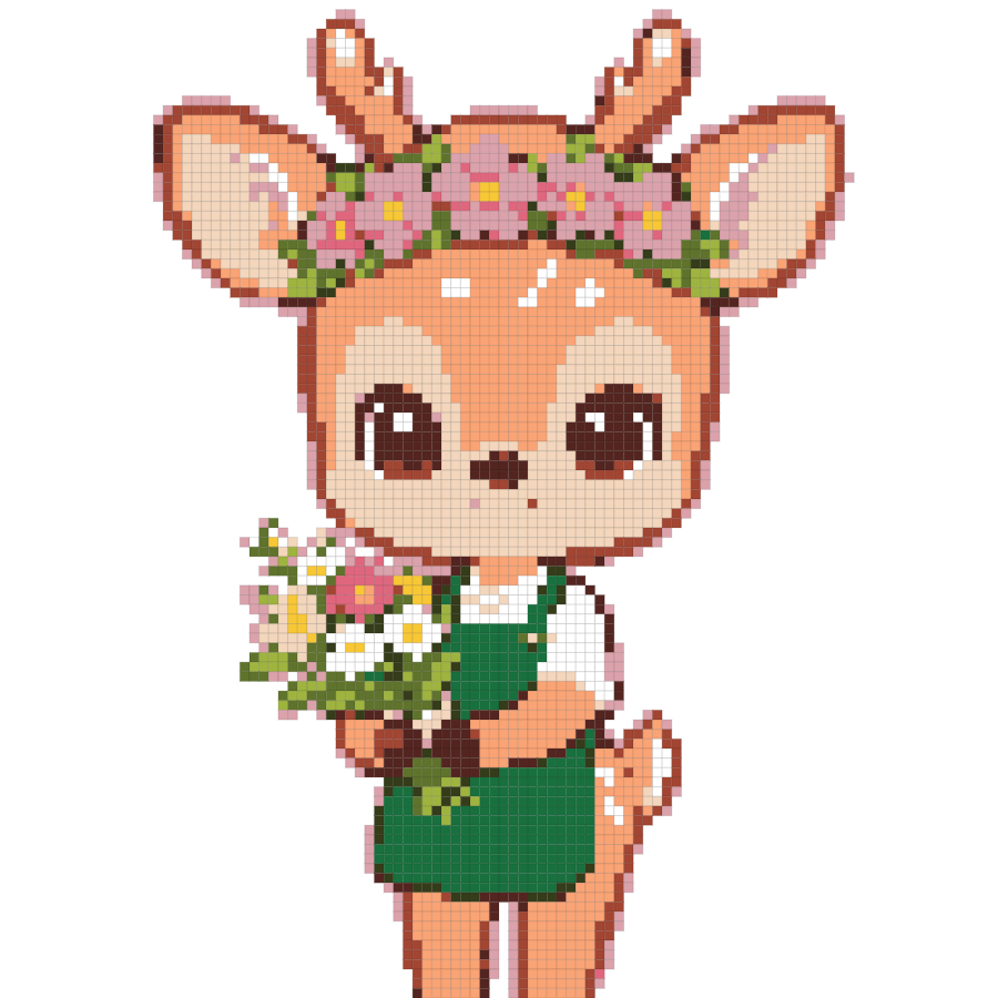 Miss Sika Deer fuse bead pattern preview