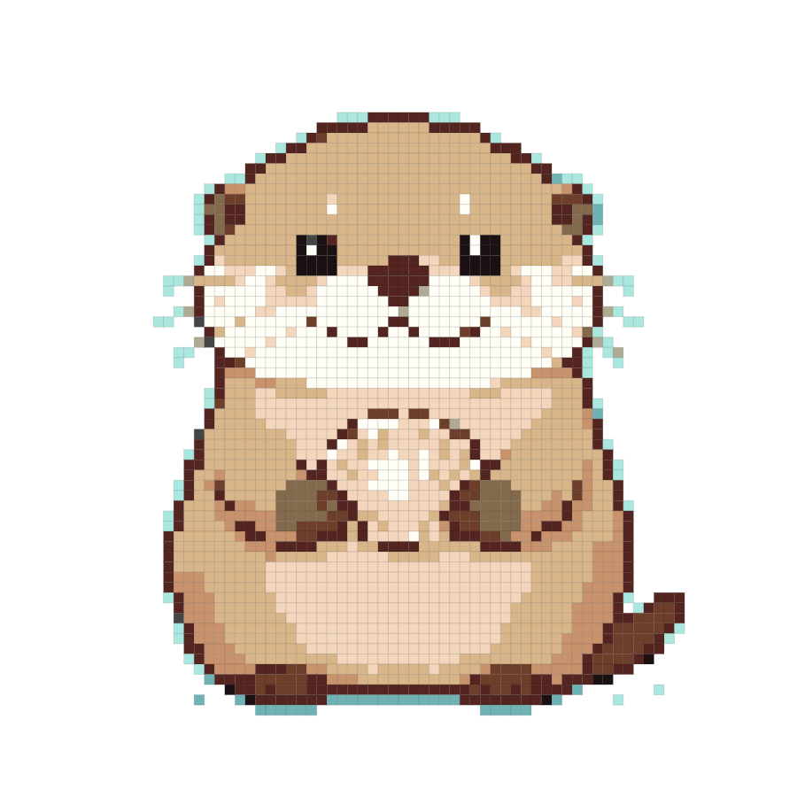 Cute otter fuse bead pattern preview