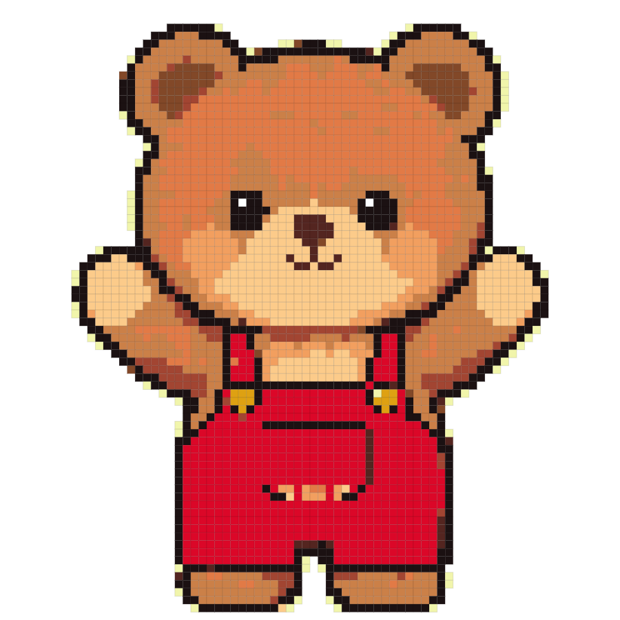 Bear fuse bead pattern preview
