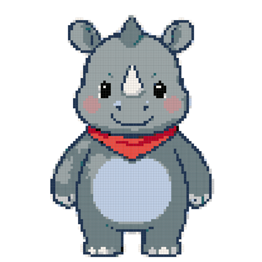 Rhino fuse bead pattern preview