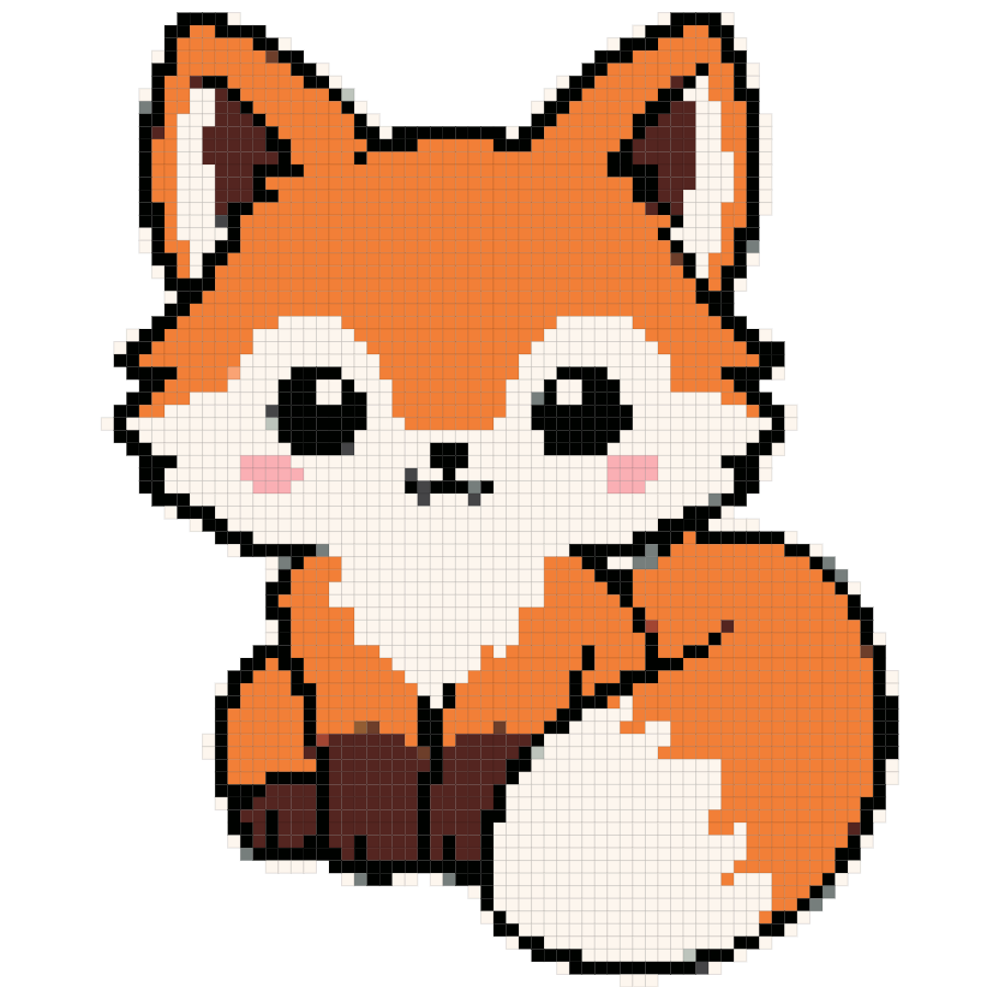fox fuse bead pattern preview