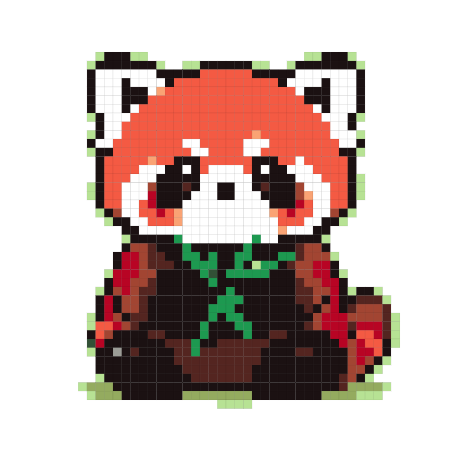Raccoon fuse bead pattern preview