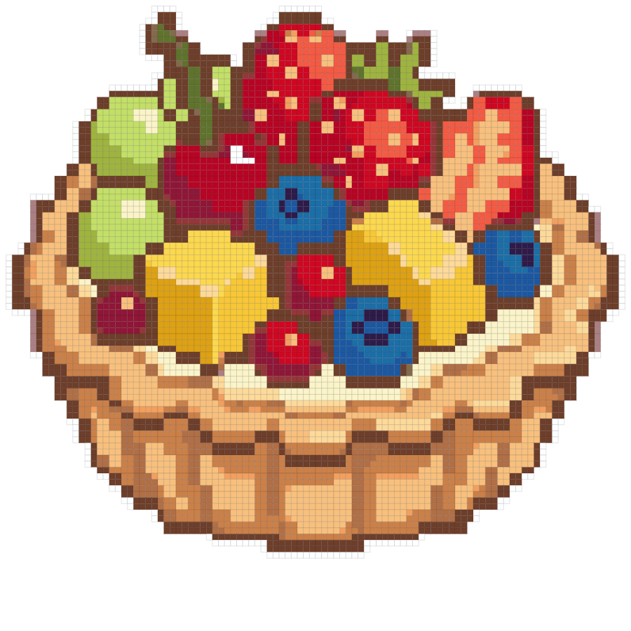 Delicious Fruit Pie fuse bead pattern preview