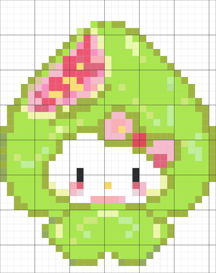 Kitty cat fuse bead pattern preview