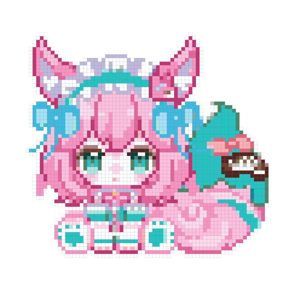 Fox fuse bead pattern preview
