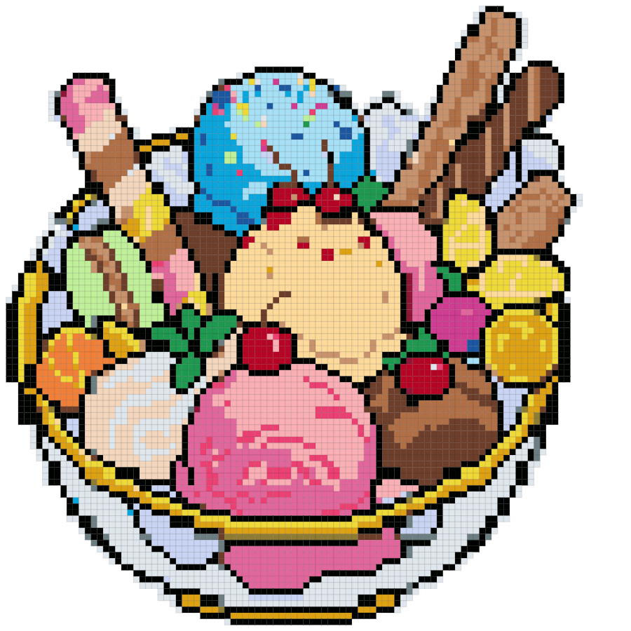 Dessert ice cream fuse bead pattern preview