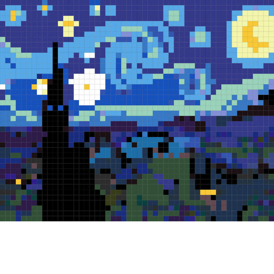 Starry Sky fuse bead pattern preview