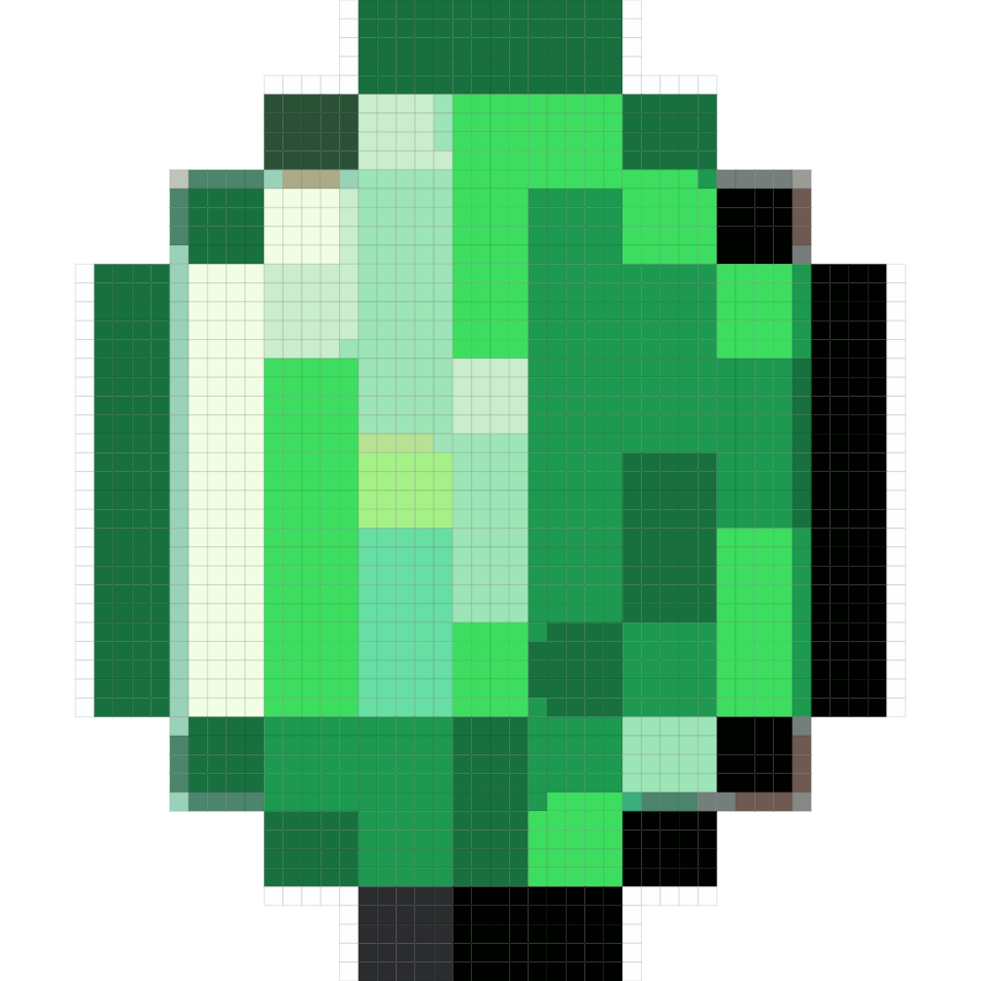 Emerald fuse bead pattern preview