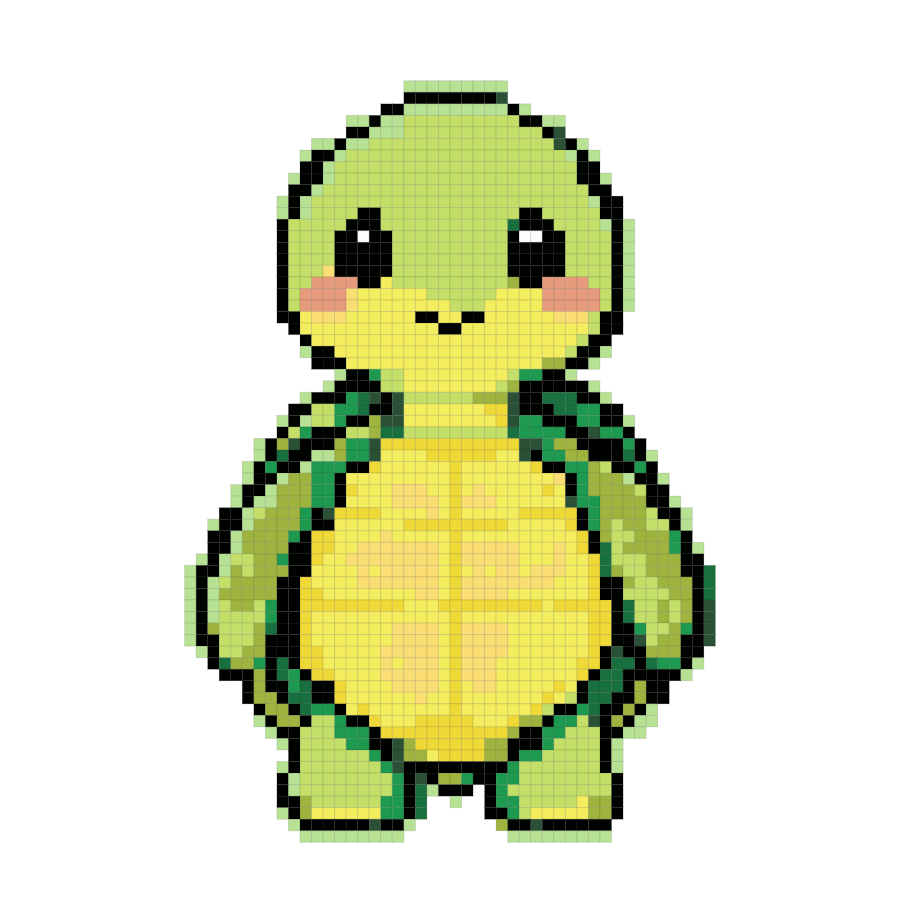 Turtle fuse bead pattern preview