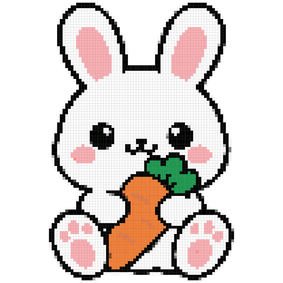 rabbit fuse bead pattern preview